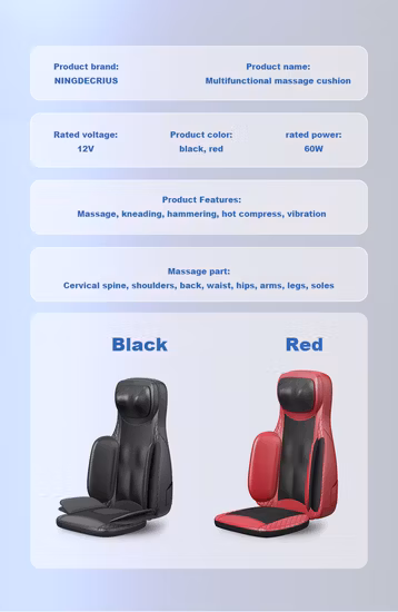 Ningdecrius – siège de Massage électrique à dos complet, Airbag 3D, chauffage pour voiture, coussin de Massage infrarouge Shiatsu vibrant, offre spéciale, 2022
