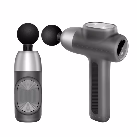 Pistolet de Massage Masseur Musculaire à Percussion des Tissus Profonds pour athlètes, Masseur Musculaire du Dos du Corps portatif avec 4 têtes de Massage et écran Tactile LCD