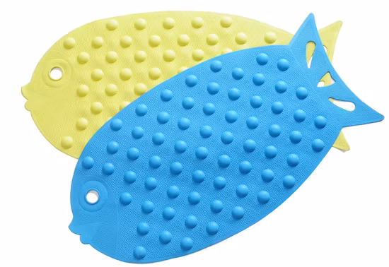 Tapis de douche en caoutchouc antidérapant, grattoir de Massage des pieds de douche
